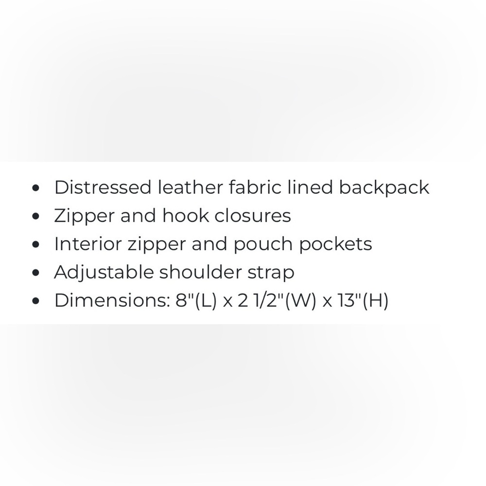 BED|STU Gray Leather Sling Backpack - Picture 6 of 9